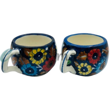 Tea Cup Blue Pottery Decoration-SU49
